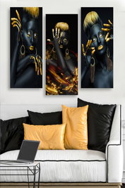 Wallity Cuadro Decorativo de MDF Multicolor (3 Piezas)